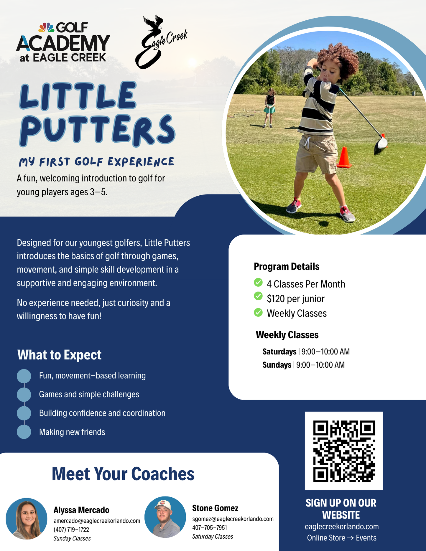 Little Putters: My First Golf Experience SATURDAY 9 AM - 10 AM