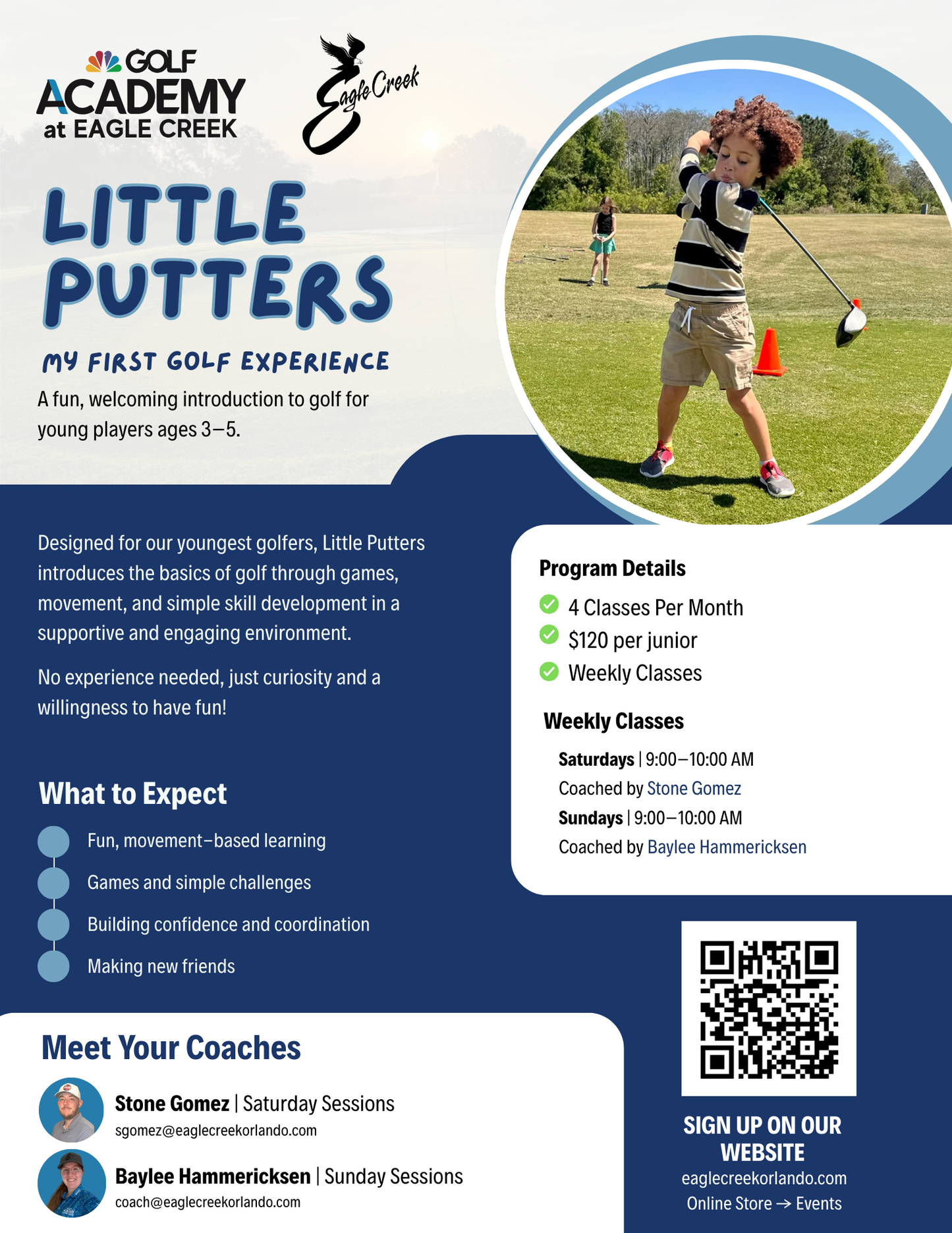 Little Putters: My First Golf Experience SATURDAY 9 AM - 10 AM