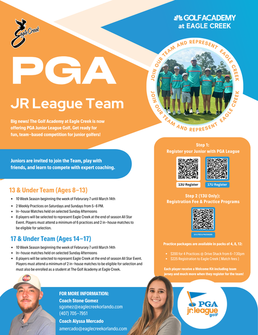 PGA JR League Winter Match Fees