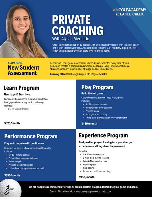 Private Coaching | Performance Program | Coach Alyssa