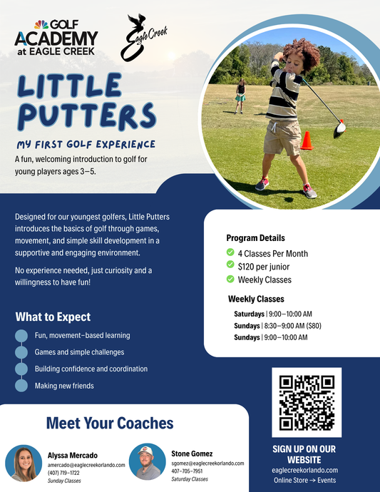 Little Putters: My First Golf Experience SUNDAY 8:30 AM - 9 AM