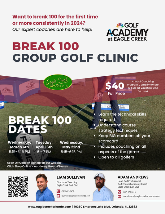 Break 100 Group Coaching | APRIL | Half Price