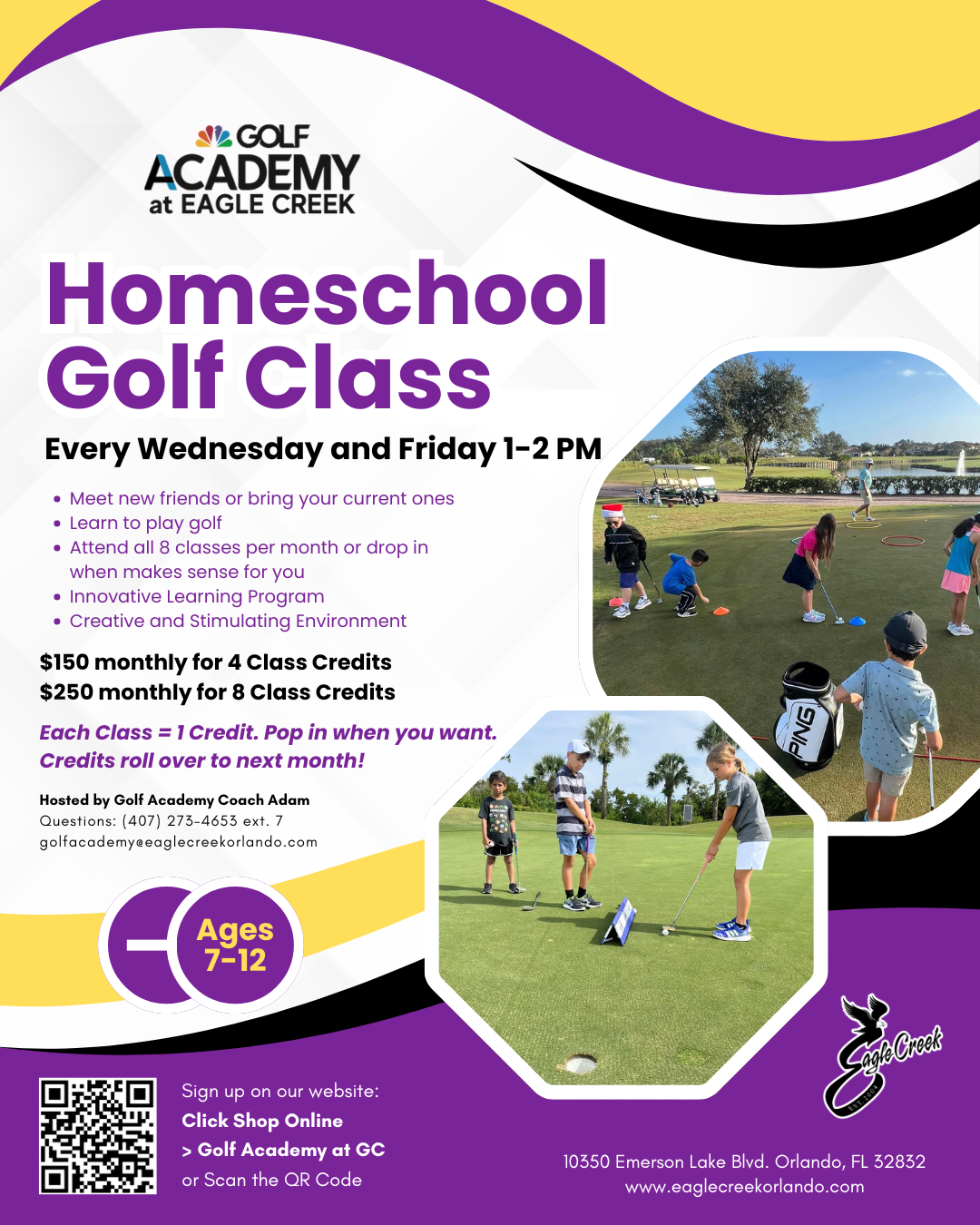 Homeschool Golf Class | 4 Class Credits