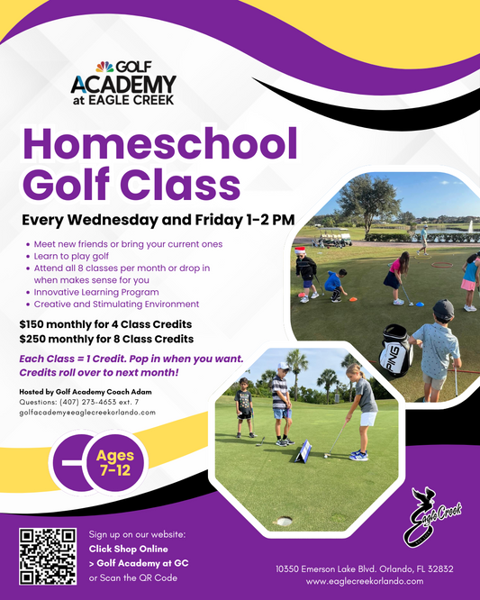 Homeschool Golf Class | 8 Class Credits