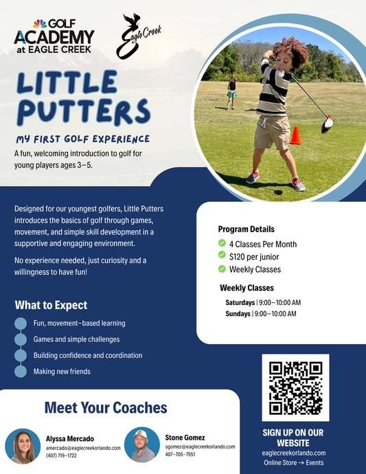 Little Putters: My First Golf Experience SATURDAY 9 AM - 10 AM