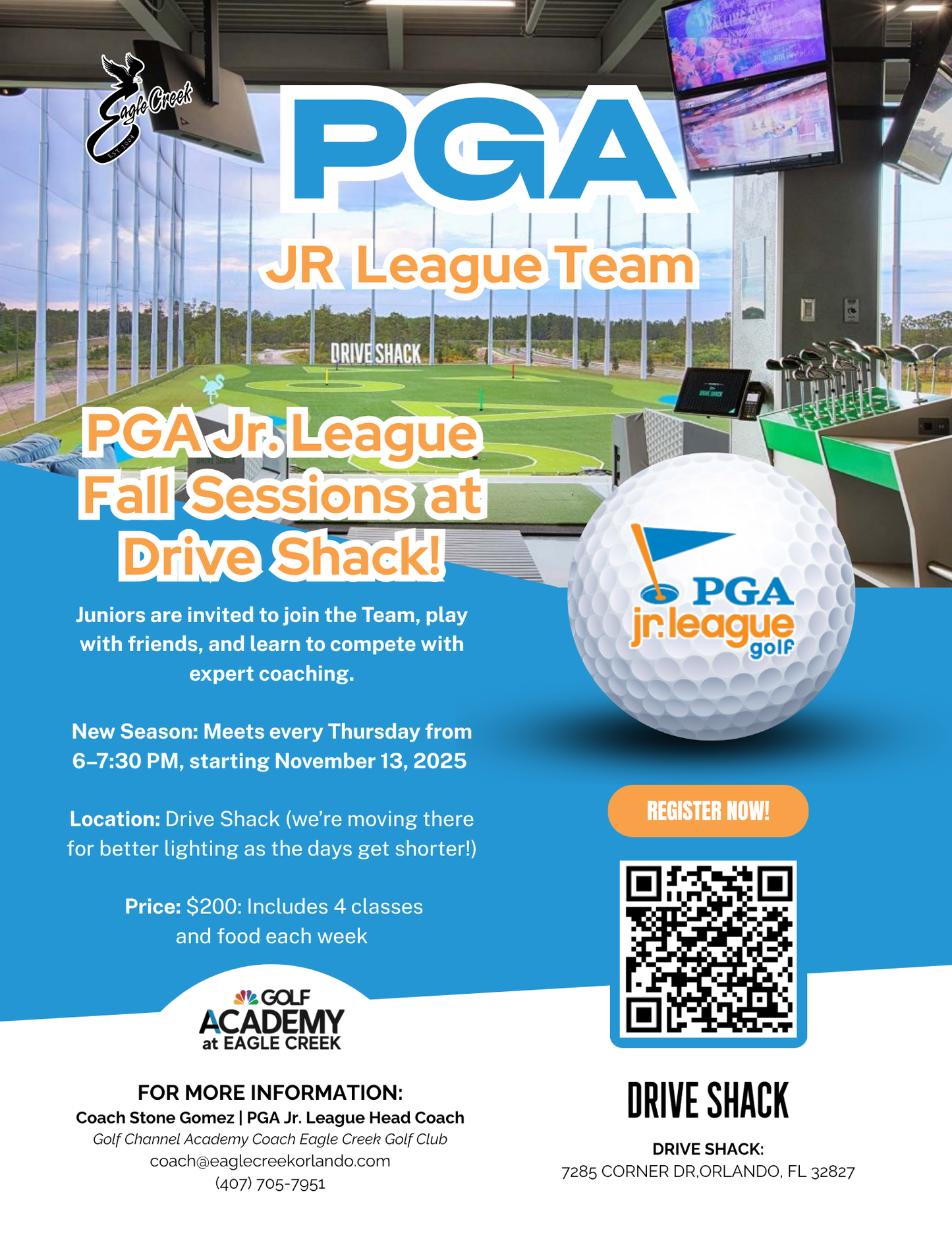 PGA JR League Fall Registration Fee