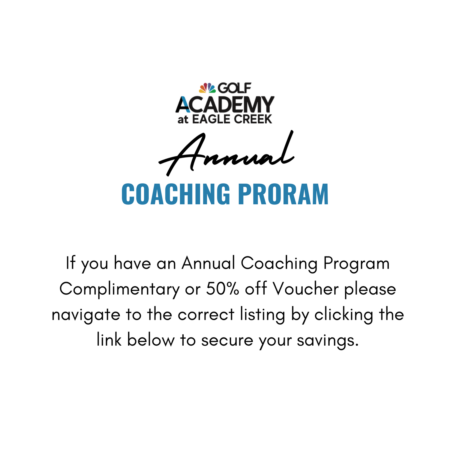 2024 Annual Coaching Program Clinics
